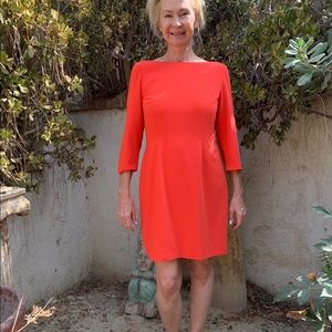 Tahari Orange Dress, Cut-Out in Back